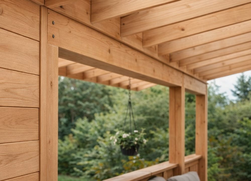 Terasa z hoblovaného dřeva