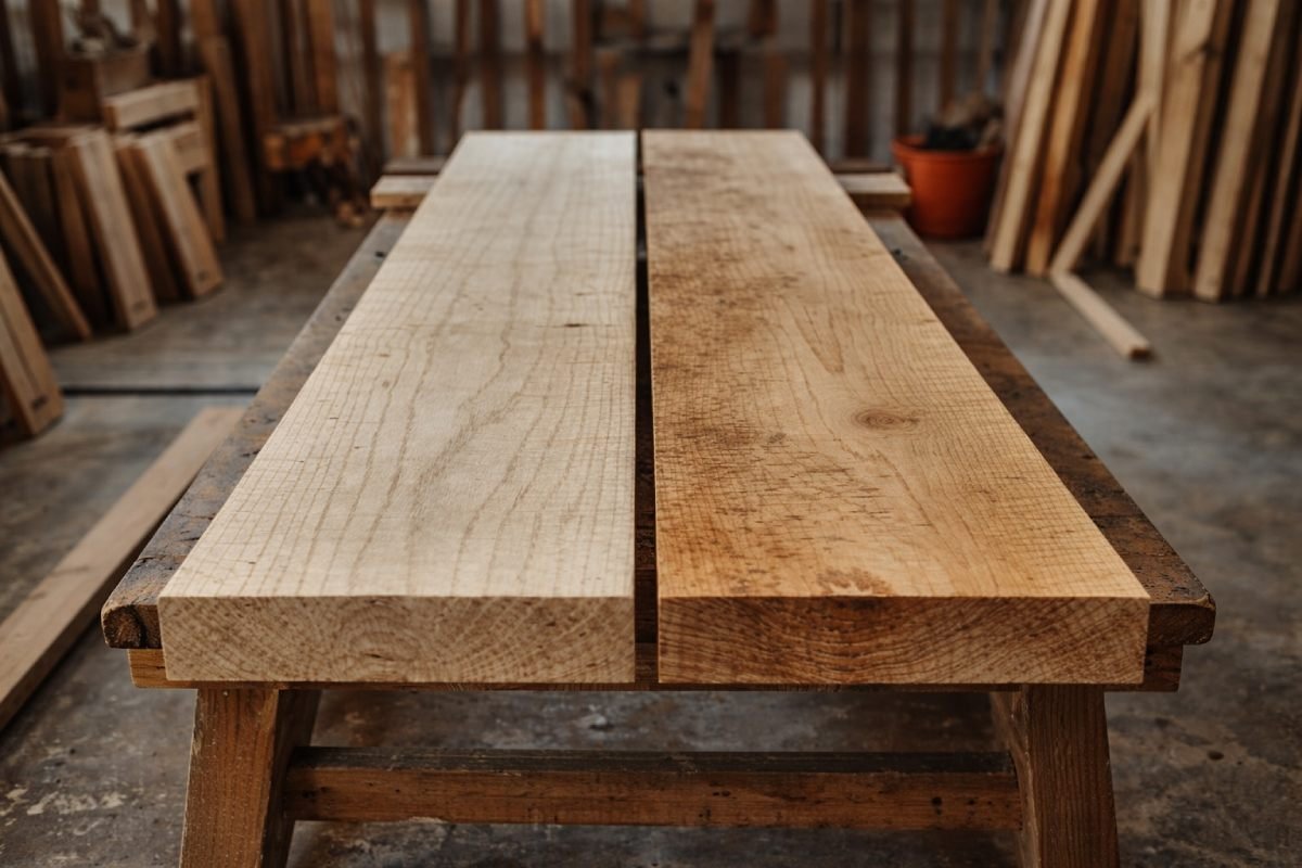 Hoblované a nehoblované dřevo