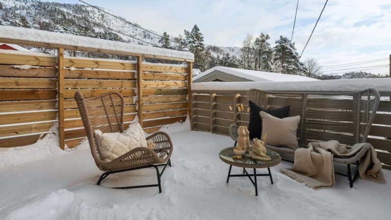 Terasa v zimním období