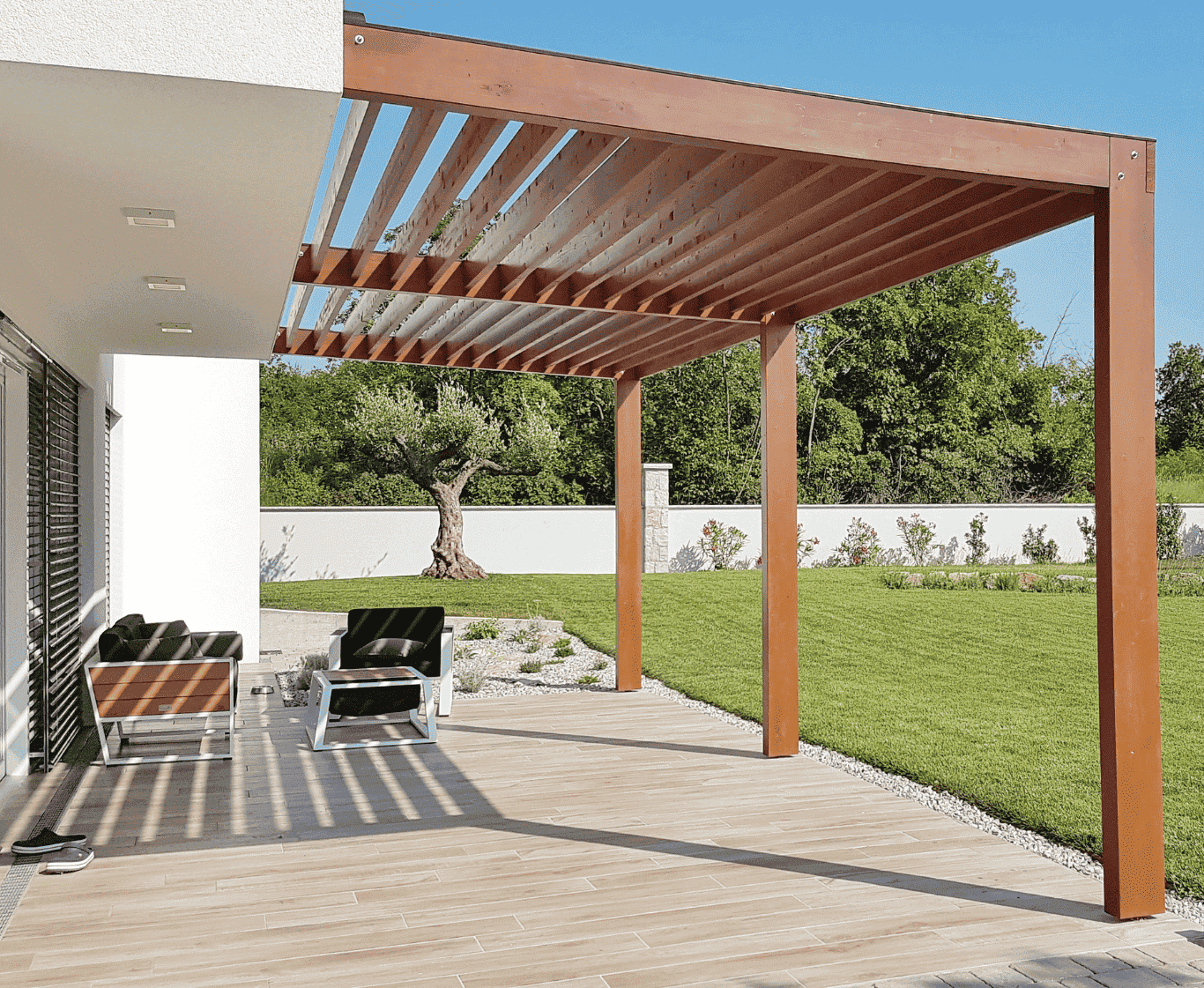 Pergola jako vzdušné místo pro relax